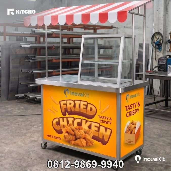 Jual & Distributor Booth Fried Chicken Stainless Steel di Babelankota, Babelan, Bekasi — Harga Pabrik, Vendor, Fabrikasi