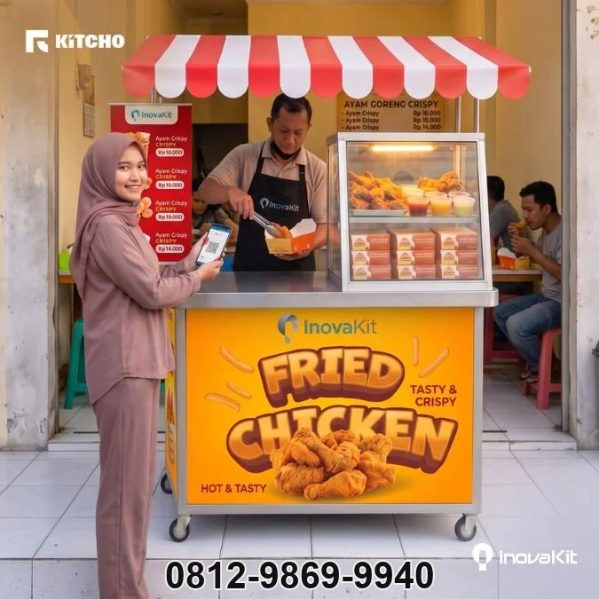 Jual & Distributor Booth Fried Chicken Stainless Steel di Baktijaya, Sukmajaya, Depok — Harga Pabrik, Vendor, Fabrikasi