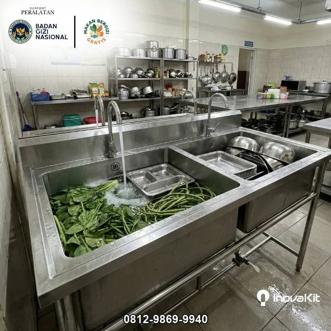 Kitchen Sink Double Bowl Standar Dapur MBG | Wastafel 2 Sink