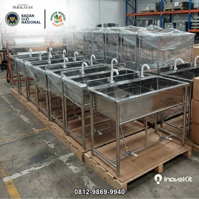 Kitchen Sink Double Bowl Standar Dapur MBG | Wastafel 2 Sink