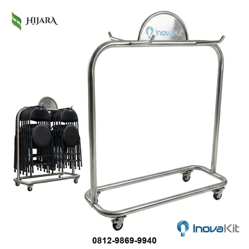Rak Kursi Lipat dengan Logo Instansi | Folding Chair Rack