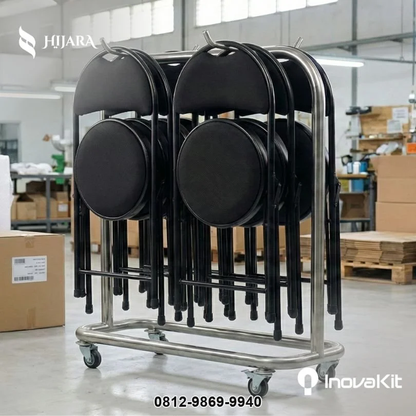 Rak Kursi Lipat Stainless | Folding Chair Rack