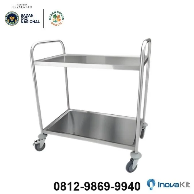 Jual & Distributor Service Trolley 2 Tiers Standar Dapur MBG di Ancolmekar, Arjasari, Bandung — Harga Pabrik, Vendor, Fabrikasi