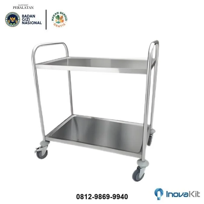 Jual & Distributor Service Trolley 2 Tiers Standar Dapur MBG di Babakan, Dramaga, Bogor — Harga Pabrik, Vendor, Fabrikasi