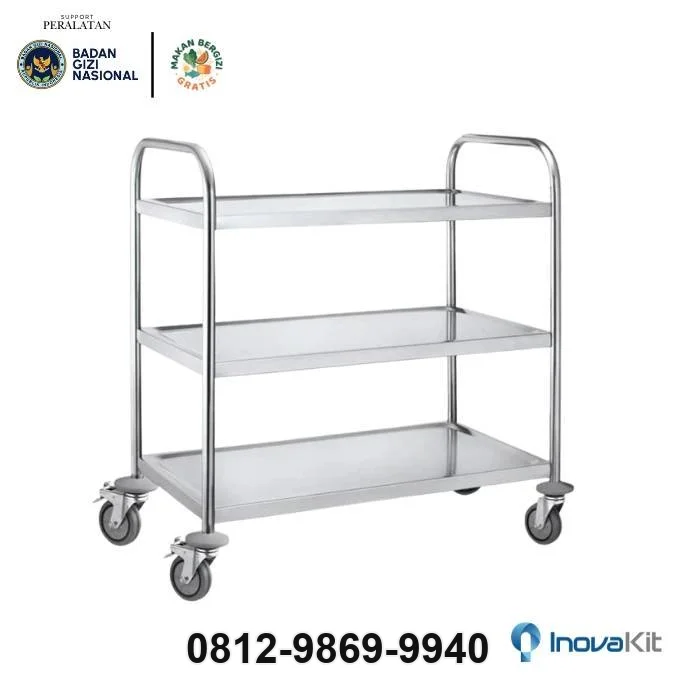 Jual & Distributor Service Trolley 3 Tiers Standar MBG di Ancol, Pademangan, Jakarta Utara — Harga Pabrik, Vendor, Fabrikasi