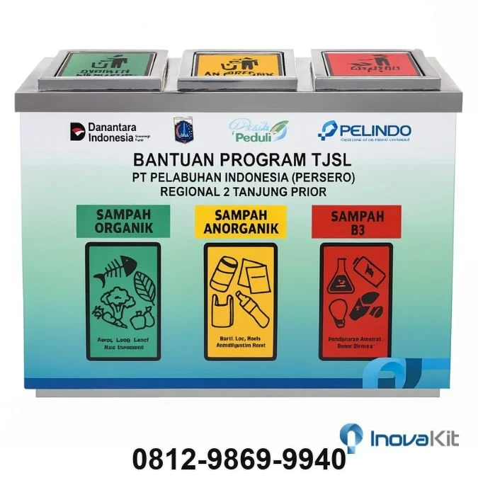 Jual & Distributor Tempat Sampah Stainless 3 in 1 Model Kotak 1 di Aceh Jaya — Harga Pabrik, Vendor, Fabrikasi