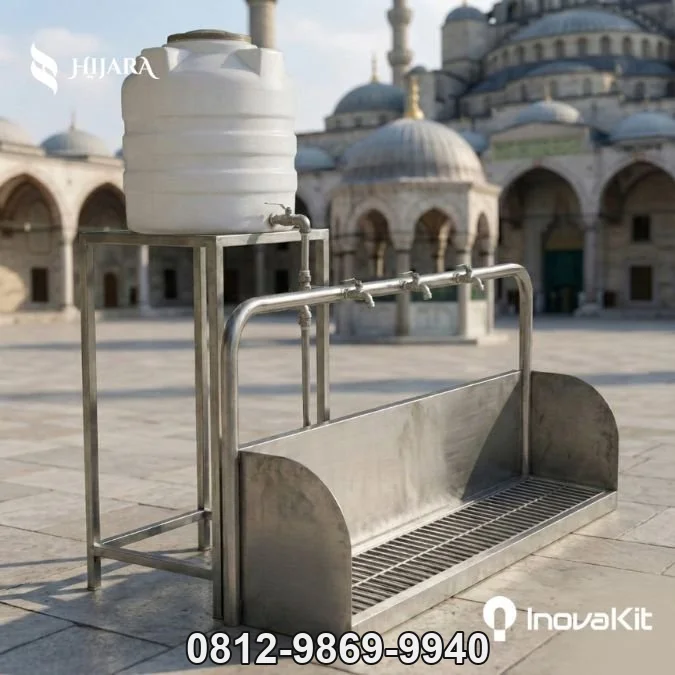 Jual & Distributor Tempat Wudhu Stainless Steel dengan Tangki di Cibanon, Sukaraja, Bogor — Harga Pabrik, Vendor, Fabrikasi