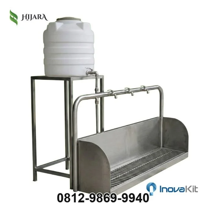 Jual & Distributor Tempat Wudhu Stainless Steel dengan Tangki di Blimbing, Malang — Harga Pabrik, Vendor, Fabrikasi