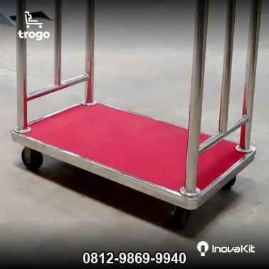 Troli Hotel Roda 5in | Bellboy Luggage Trolley