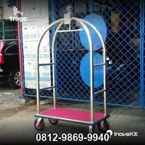 Troli Hotel Roda 8in Model 1 | Bellboy Luggage Trolley