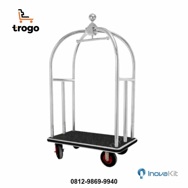 Troli Hotel Roda 8in Model 1 | Bellboy Luggage Trolley