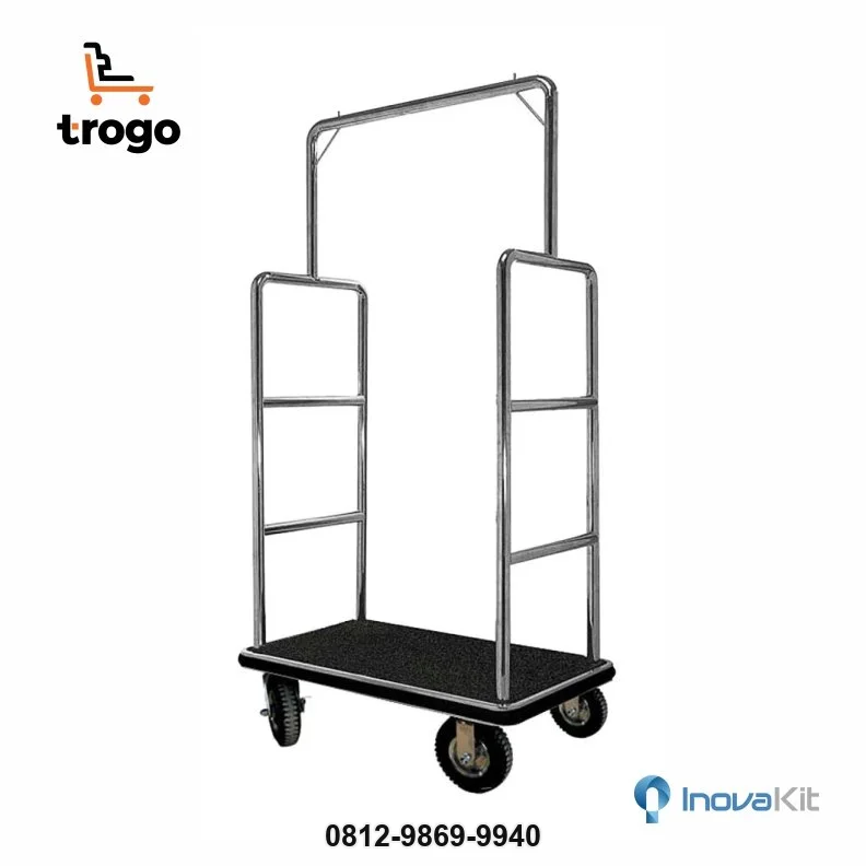 Troli Hotel Roda 8in Model 3 | Bellboy Luggage Trolley