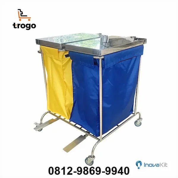 Jual & Distributor Troli Linen Laundry 2 Kantung di Batujaya, Karawang — Harga Pabrik, Vendor, Fabrikasi