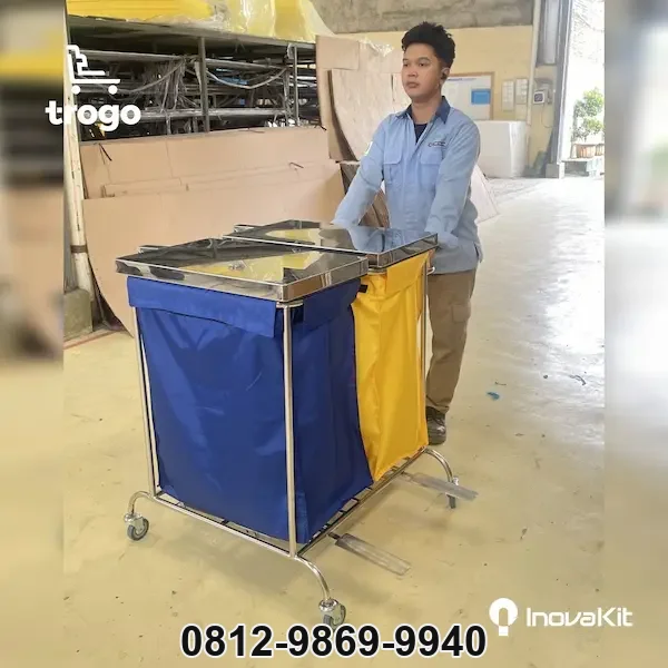 Jual & Distributor Troli Linen Laundry 2 Kantung di Gebang, Purworejo — Harga Pabrik, Vendor, Fabrikasi