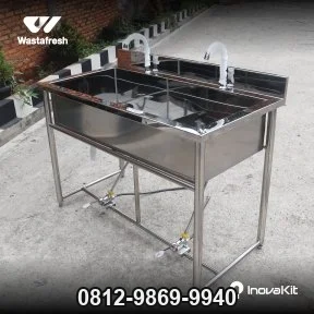 Wastafel 2 Sink | Wastafel Injak Stainless