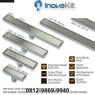 Grill Gutter Stainless | Landasan Tempat Wudhu