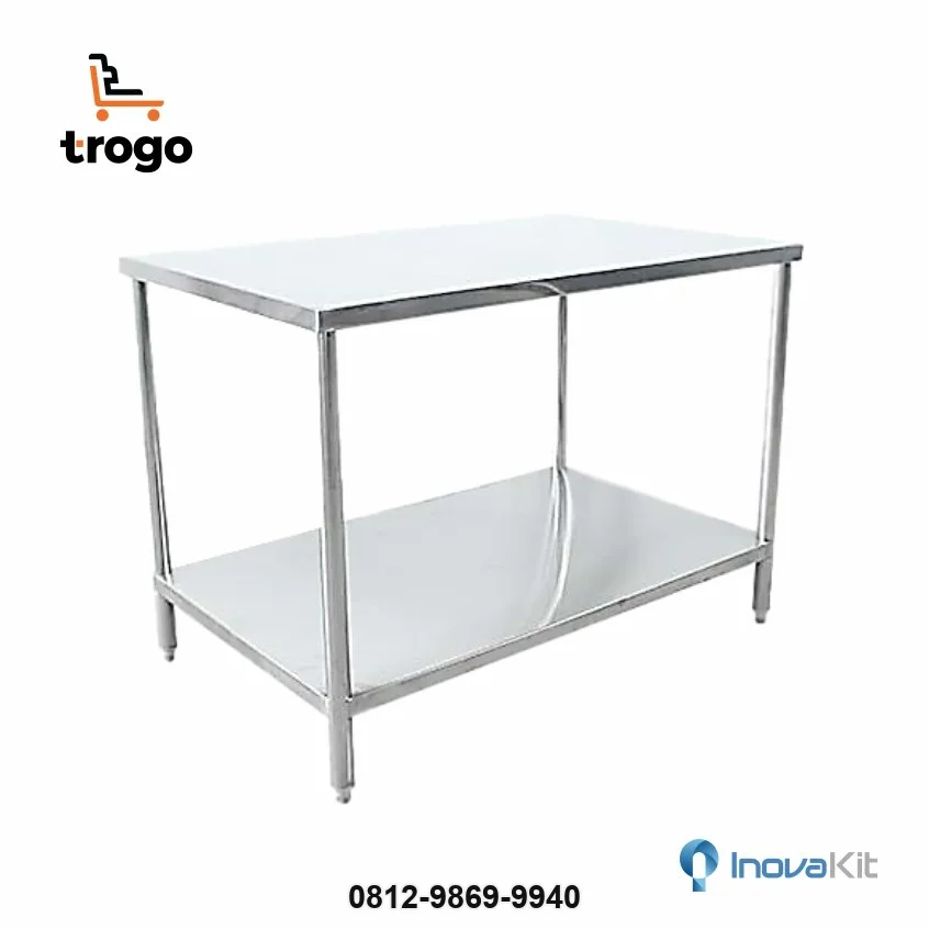 Meja Stainless Steel 2 Susun