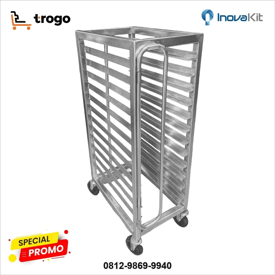 Troli Rak Loyang Stainless Steel 15 Susun | Trogo | InovaKit
